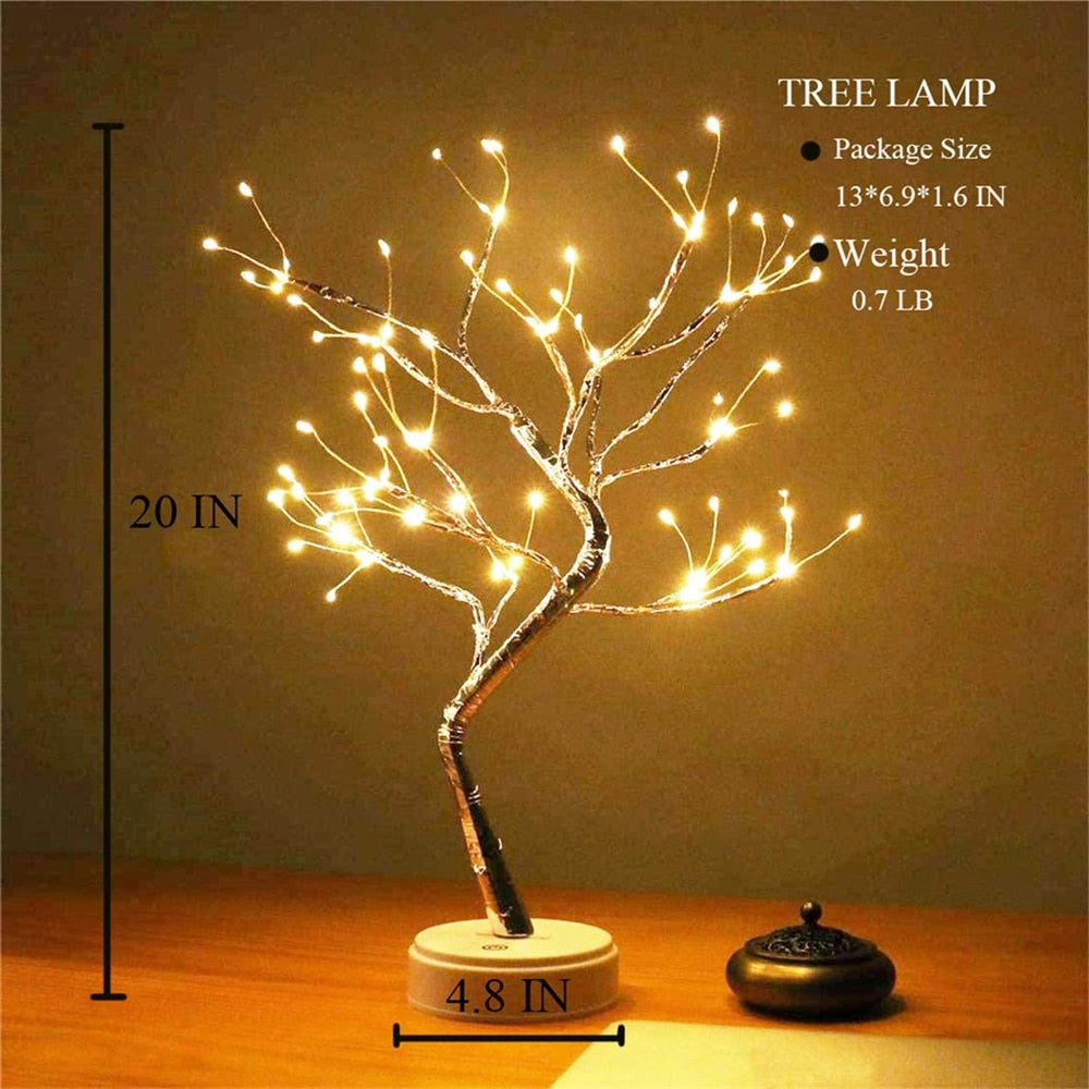 Mini Fairy Tree LED Night Light for Home Decoration and Holiday Lighting