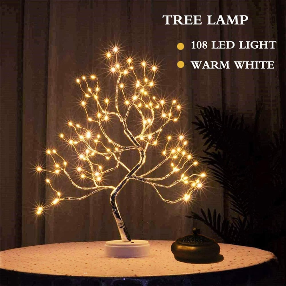 Mini Fairy Tree LED Night Light for Home Decoration and Holiday Lighting