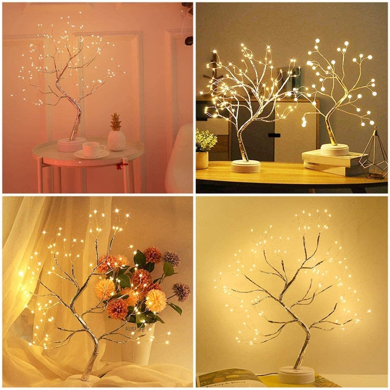 Mini Fairy Tree LED Night Light for Home Decoration and Holiday Lighting