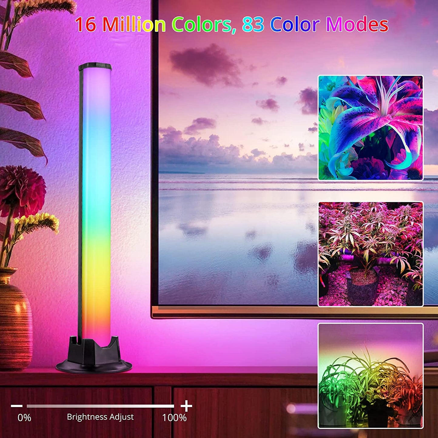 Smart RGB LED Light Bars with Music Sync and APP Control for TV Room Decoration