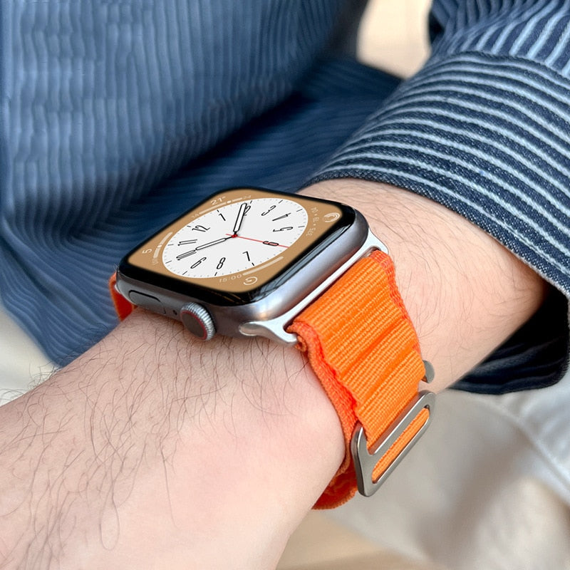 Loop Nylon Band For Apple Watch - Compatible with 49mm to 38mm sizes