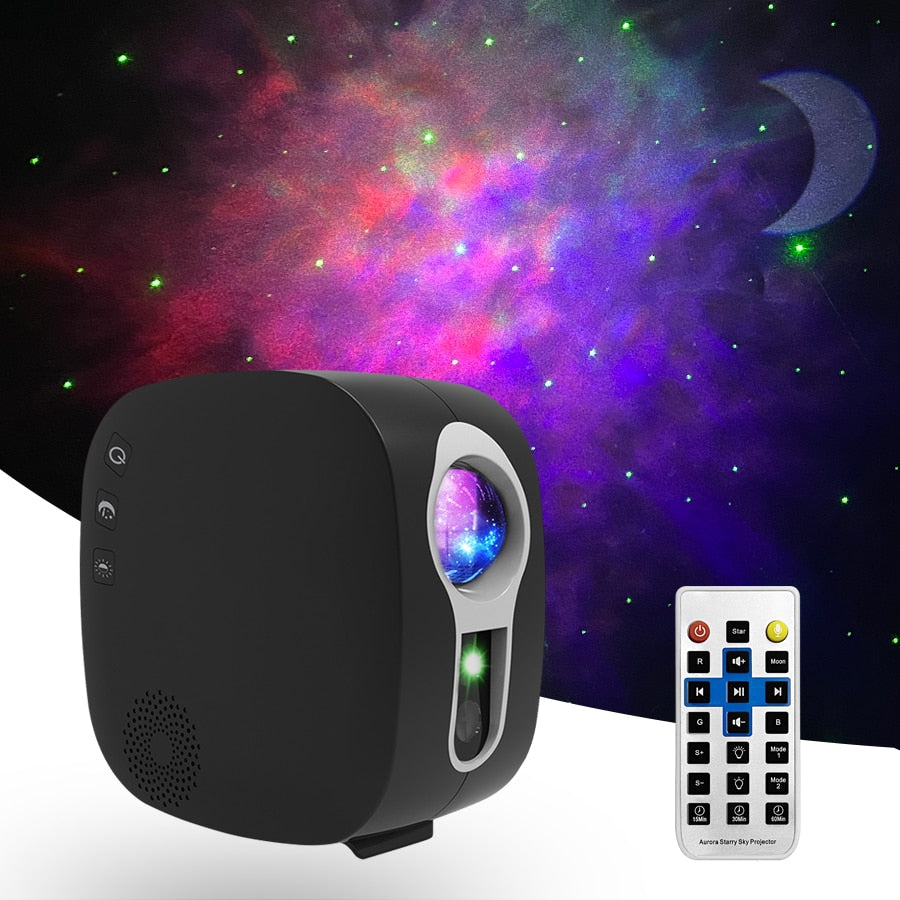 Starry Sky Projector with Bluetooth Speaker and LED Night Light