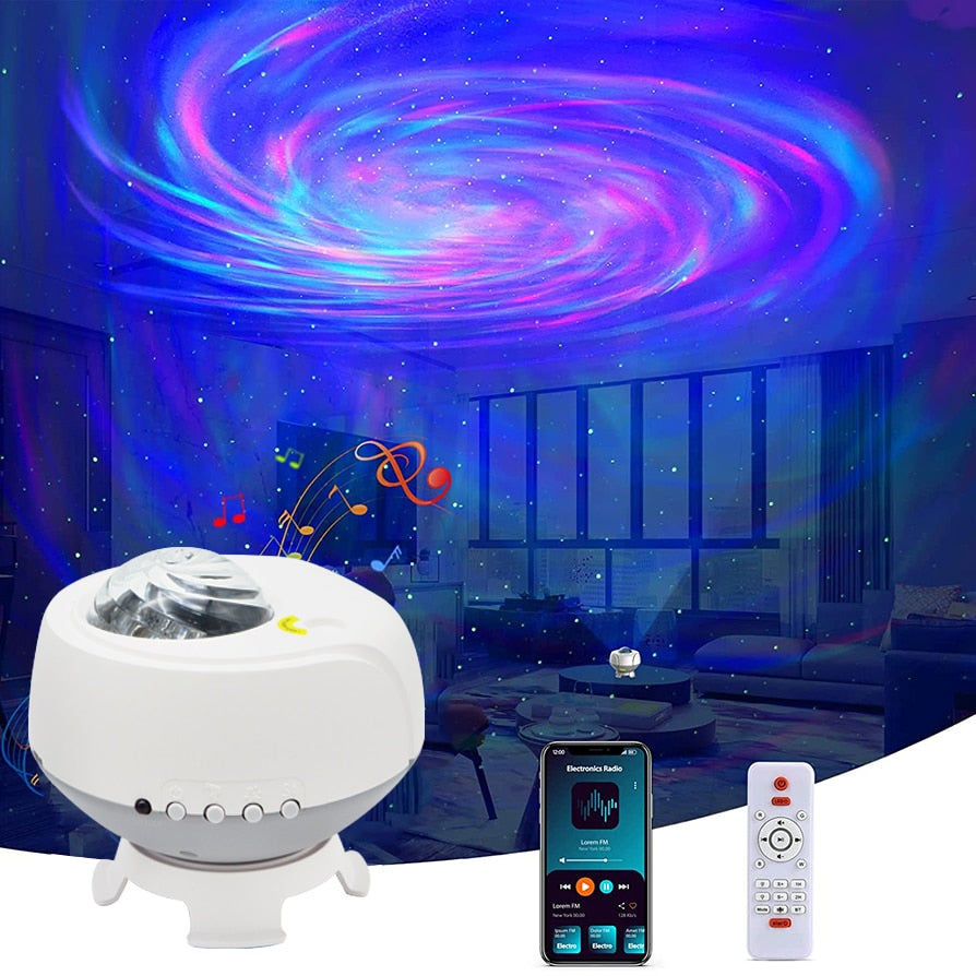 Starry Sky Projector with Bluetooth Speaker and LED Night Light