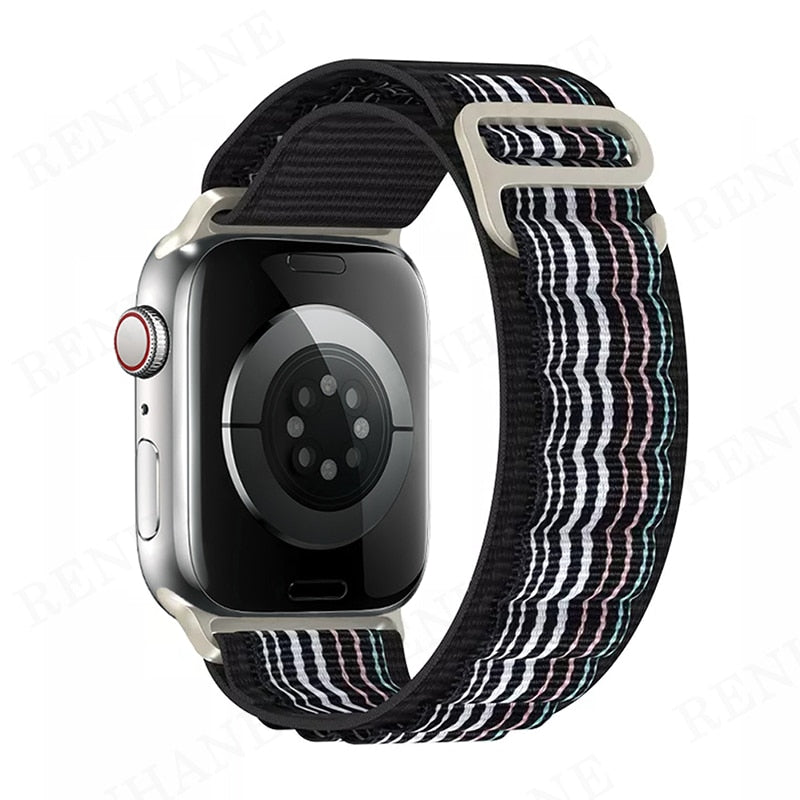 Loop Nylon Band For Apple Watch - Compatible with 49mm to 38mm sizes