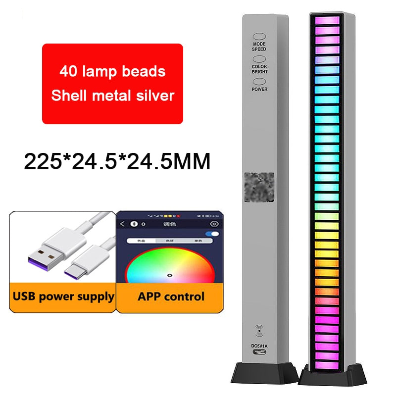 Voice Activated RGB Sound Lights for Bedroom, Bar and Party